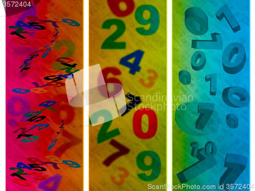 Image of Education Numbers Shows Count Digits And Abstract