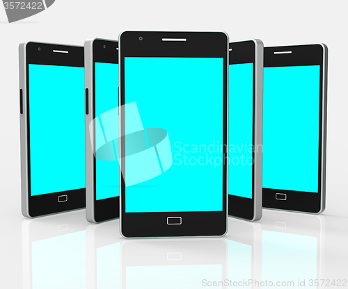 Image of Smartphone Copyspace Means Cellphone Copy-Space And Web