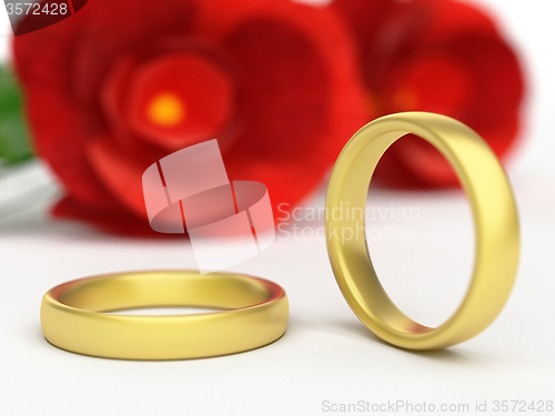 Image of Wedding Rings Shows Find Love And Adoration