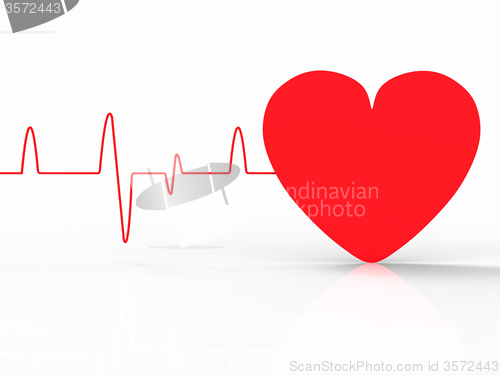 Image of Heart Pulse Indicates Empty Space And Beat