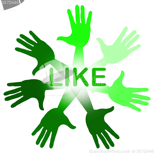 Image of Like Hands Indicates Social Media And Arm