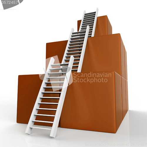 Image of Success Ladders Shows Succeed Victor And Increase