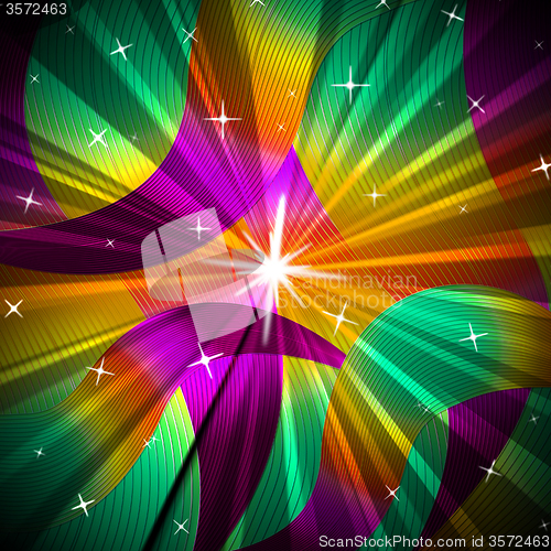 Image of Background Color Represents Sun Rays And Glowing