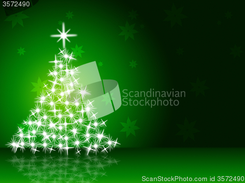 Image of Xmas Tree Indicates New Year And Celebration