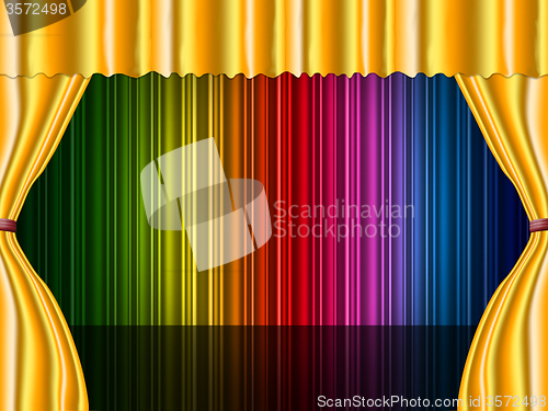 Image of Stage Color Indicates Blank Space And Colors