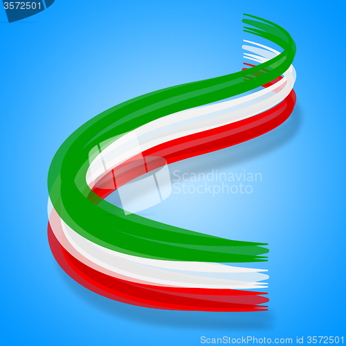 Image of Flag Italy Represents Patriotic Nationality And Patriot