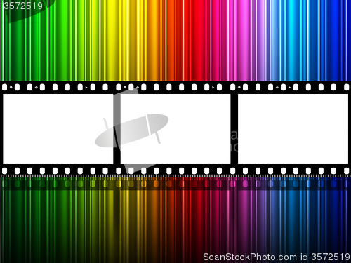 Image of Filmstrip Copyspace Indicates Colour Splash And Color