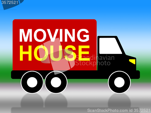 Image of Moving House Shows Change Of Address And Delivery