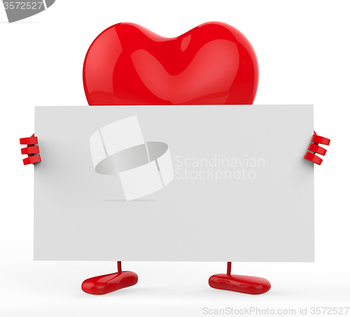 Image of Message Heart Shows Text Space And Communicate
