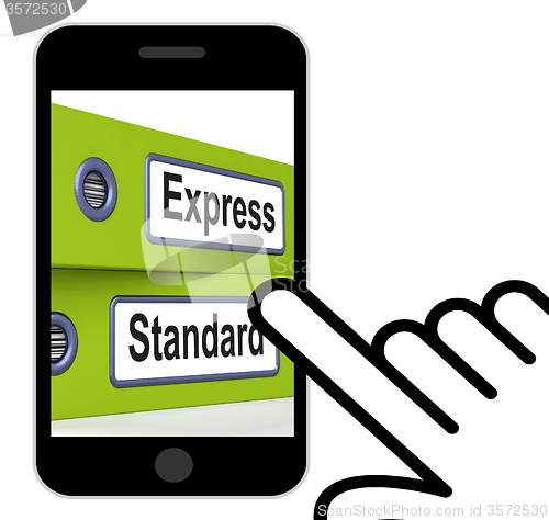 Image of Express Standard Folders Displays Fast Or Regular Delivery