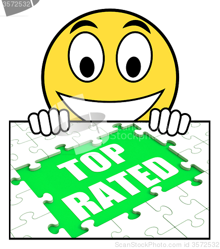 Image of Top Rated Sign Means Most Popular Or Best-Seller