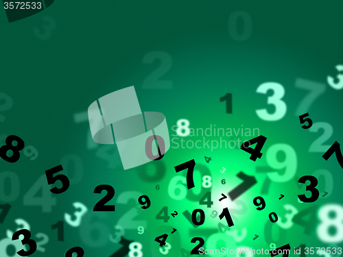 Image of Calculate Green Represents High Tec And Count