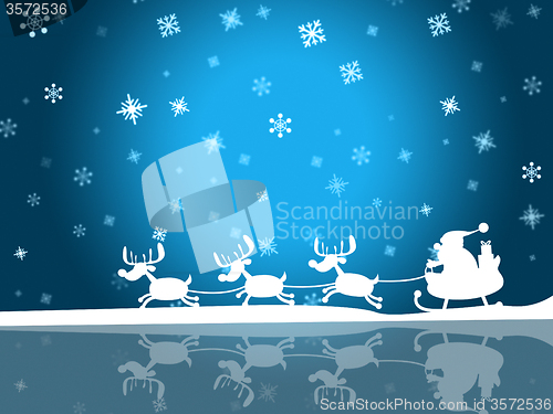 Image of Xmas Santa Indicates Father Christmas And Frost