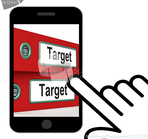 Image of Target Folders Displays Business Goals And Objectives