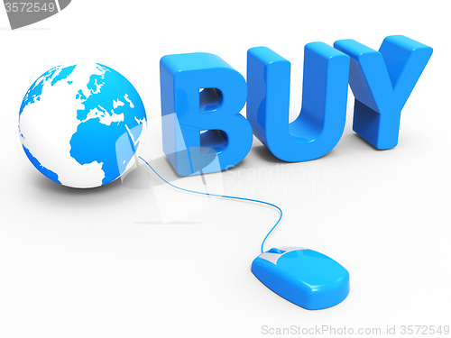 Image of Internet Buy Represents World Wide Web And Retail