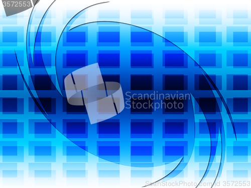 Image of Grid Background Represents Blue Twist And Twirling