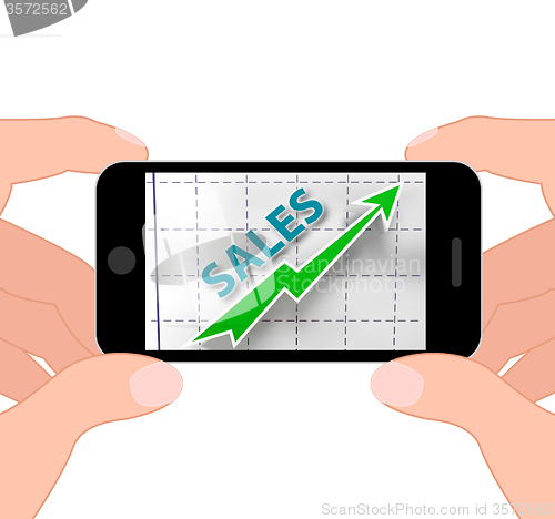 Image of Sales Graph Displays Increased Selling And Earnings