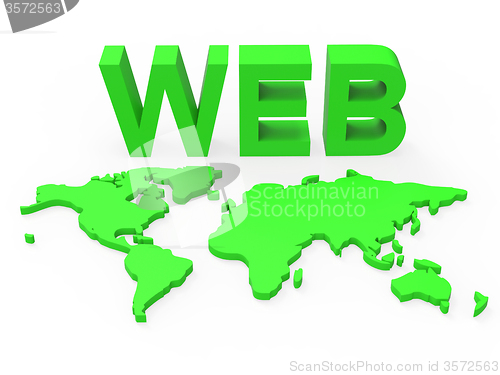 Image of Web World Represents Globalisation Www And Website