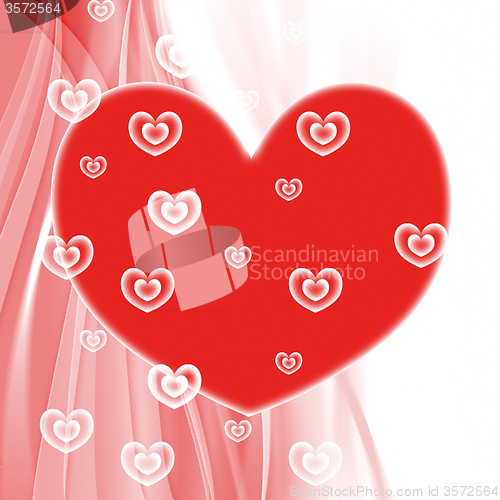 Image of Hearts Background Shows Valentine Day And Affection