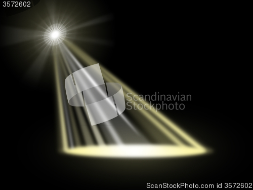 Image of Spotlight Stage Indicates Live Event And Beam