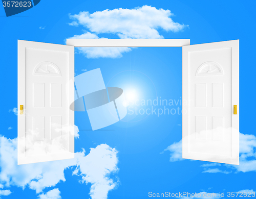 Image of Sky Doorway Shows Doorways Doors And Eternity