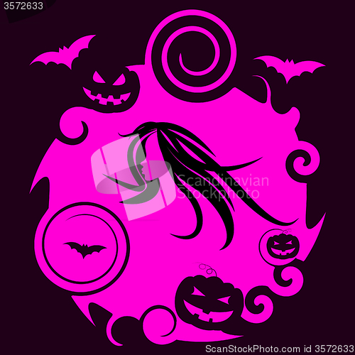 Image of Halloween Bat Shows Trick Or Treat And Animals