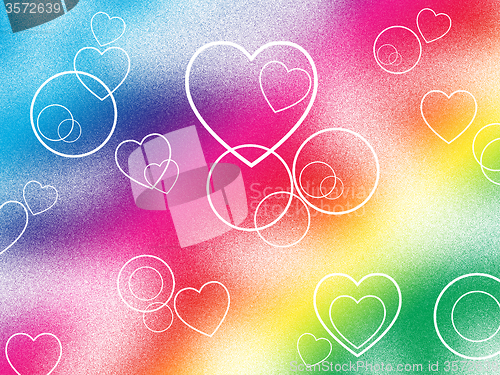 Image of Background Heart Means Valentines Day And Abstract