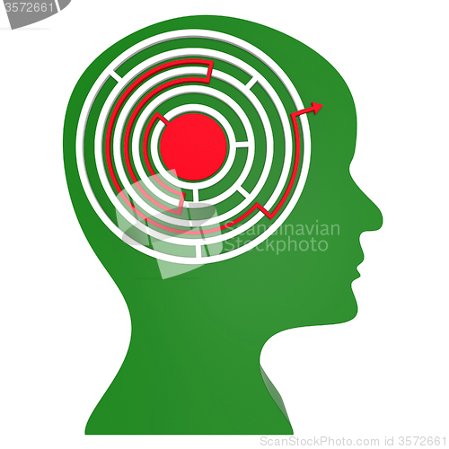 Image of Maze Think Represents Puzzle Task And Challenge