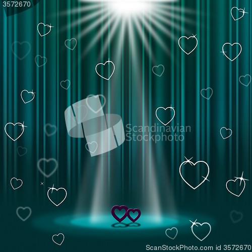 Image of Spotlight Green Shows Valentine\'s Day And Entertainment