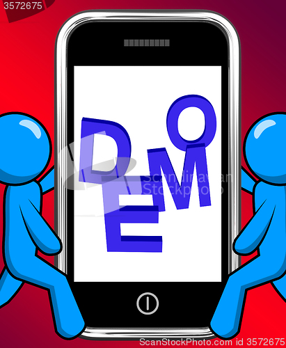 Image of Demo On Phone Displays Development Or Beta Version