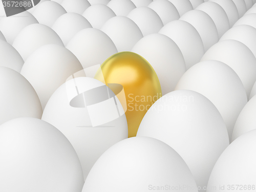 Image of Golden Egg Indicates Odd One Out And Alone