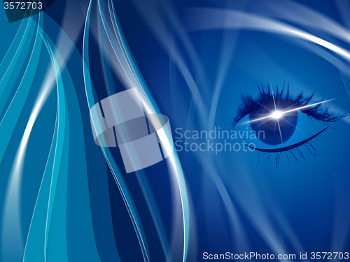 Image of Blue Background Indicates Human Eye And Look