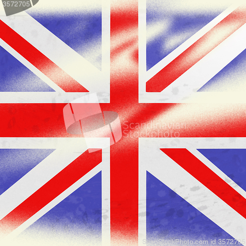 Image of Union Jack Indicates British Flag And Backdrop