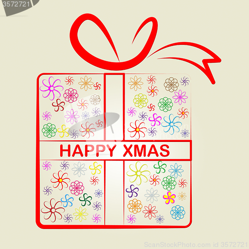 Image of Happy Xmas Indicates Merry Christmas And Celebrate