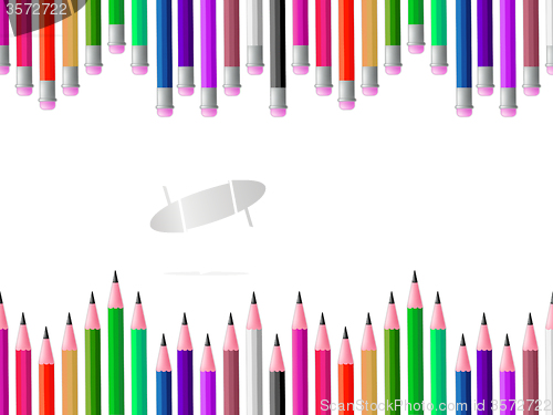 Image of Pencils School Means Colours Spectrum And Learning