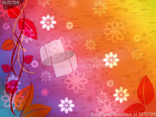 Image of Floral Background Represents Multicolored Color And Colourful