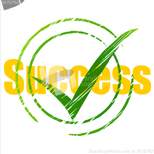 Image of Tick Success Means Succeed Progress And Checkmark