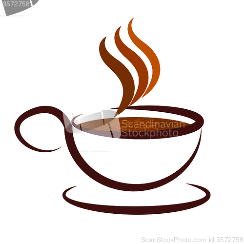 Image of Cup And Saucer Shows Coffee Break And Cafe