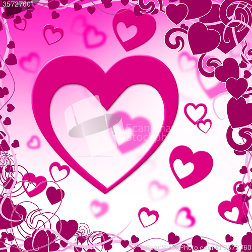 Image of Background Heart Represents Valentine Day And Backdrop