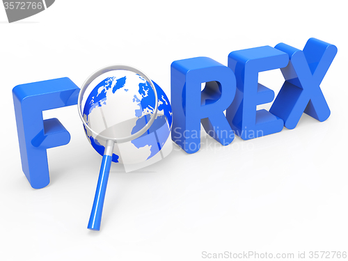 Image of Magnifier Forex Shows Currency Exchange And Fx