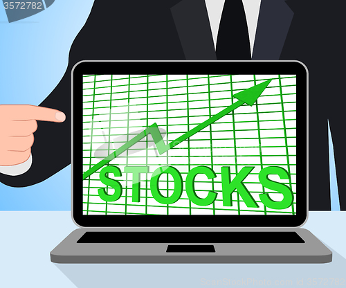 Image of Stocks Chart Graph Displays Increase Investment Earnings