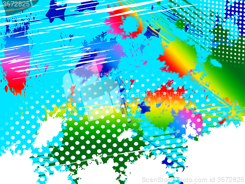 Image of Paint Splash Means Colorful Splashed And Spectrum