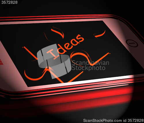 Image of Ideas Smartphone Displays Inspiration Thoughts And Concepts