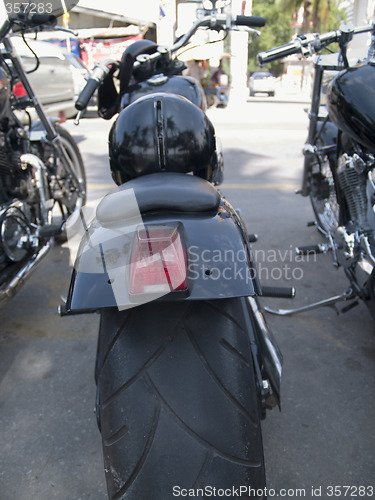 Image of Rear of motorcycle