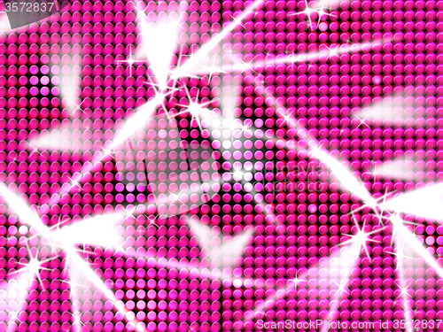 Image of Pink Grid Indicates Lightsbeams Of Light And Entertainment