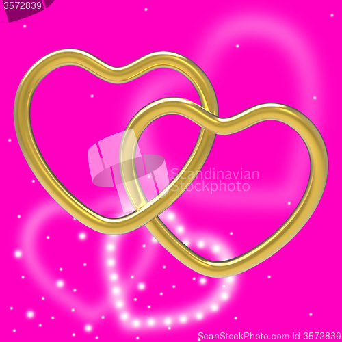 Image of Wedding Rings Means Valentines Day And Couple