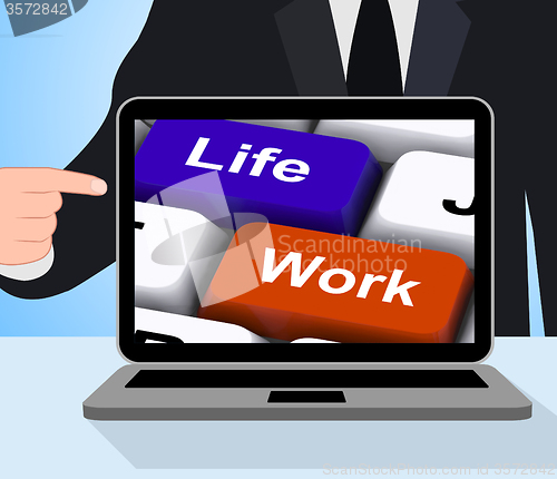 Image of Life Work Keys Displays Balancing Job And Free Time