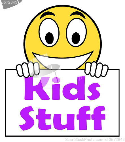 Image of Kids Stuff On Sign Means Online Activities For Children