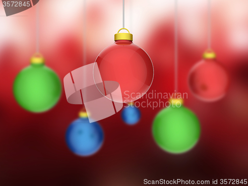 Image of Xmas Balls Represents Blank Space And Bauble