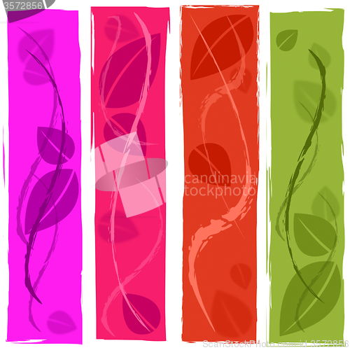 Image of Background Leaves Shows Design Colour And Template